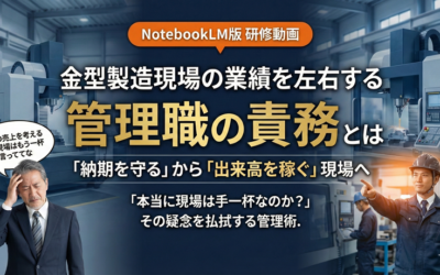 【研修動画】金型製造現場の業績を左右する管理職の責務とは（NotebookLM版）
